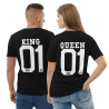 King & Queen - 2 T-Shirts für Paare