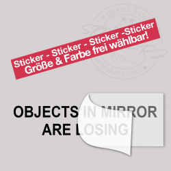 Objects in mirror are losing Sticker
