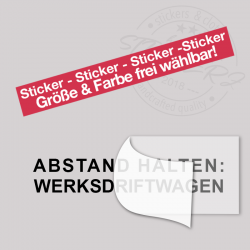 Abstand halten: Werksdriftwagen - Sticker